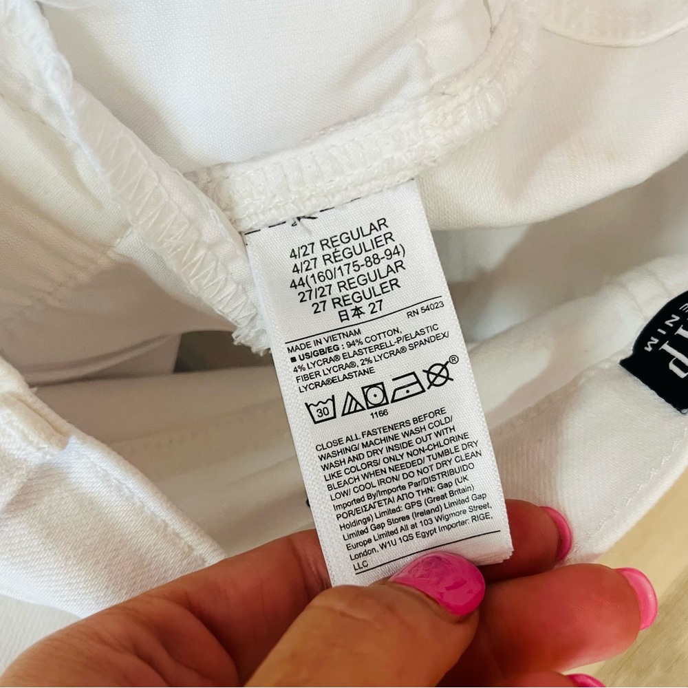 Woman's Gap white True skinny jeans mid size sz 4 - Picture 6 of 7